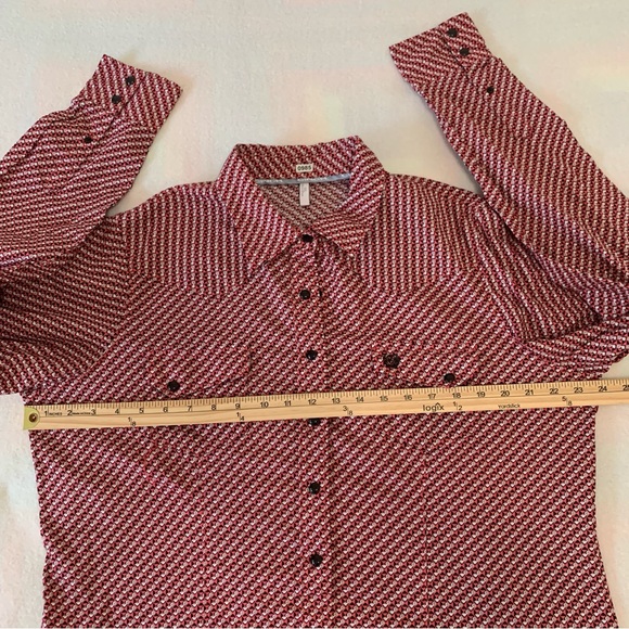 CINCH Shirt Women's Long Sleeve Snap Up Geometric Pink‎ Size  XXL - Picture 14 of 16